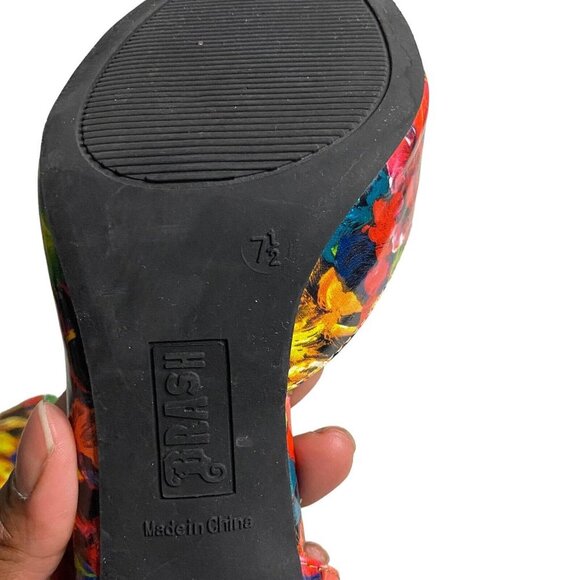 Thrash Women's Bright Floral Print Pointed Toe Heels Size 7.5 - Picture 6 of 7